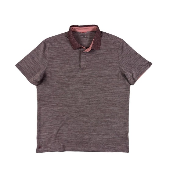Untuck‎ it Men Burgundy Short Sleeve Polo Sz L - Picture 1 of 6